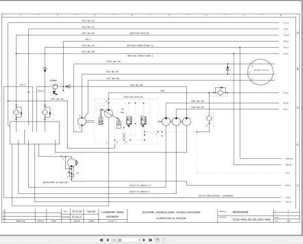 Liebherr Crane LTC 1055 Z56200 Electric and Hydraulic Diagrams FR 3