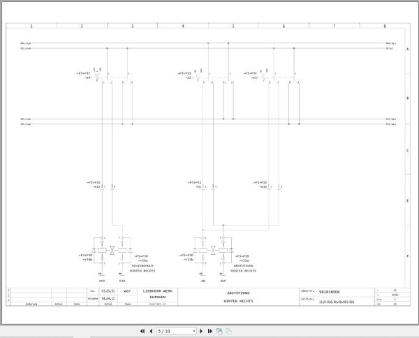 Liebherr Crane LTF 1030 Z75007 Electric and Hydraulic Diagrams DE 2
