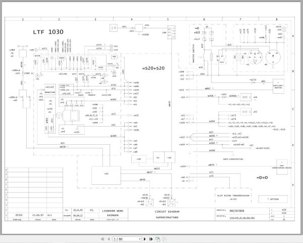 Liebherr Crane LTF 1030 Z75007 Electric and Hydraulic Diagrams EN 1