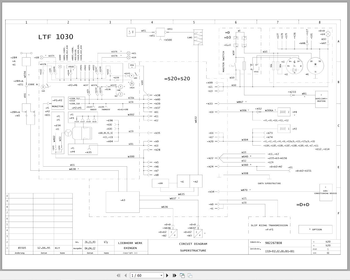 Liebherr Crane LTF 1030 Z75007 Electric and Hydraulic Diagrams EN 1
