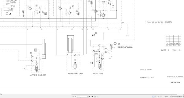 Liebherr Crane LTF 1030 Z75007 Electric and Hydraulic Diagrams EN 3