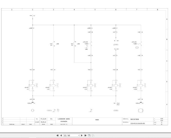 Liebherr Crane LTF 1030 Z75007 Electric and Hydraulic Diagrams ES 2