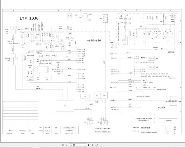 Liebherr Crane LTF 1030 Z75007 Electric and Hydraulic Diagrams FR 1