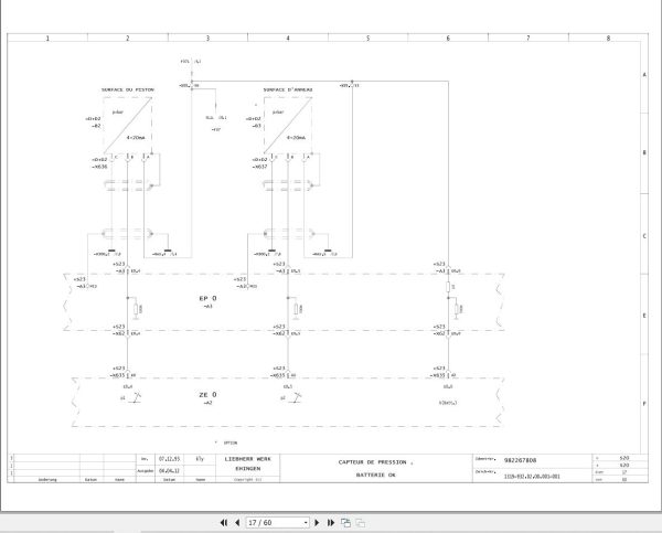 Liebherr Crane LTF 1030 Z75007 Electric and Hydraulic Diagrams FR 2