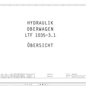 Liebherr Crane LTF 1035 3.1 Z75058 Electric and Hydraulic Diagrams DE 1