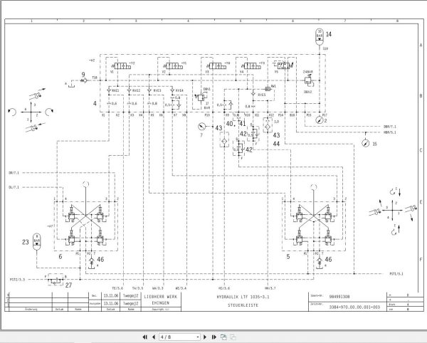 Liebherr Crane LTF 1035 3.1 Z75058 Electric and Hydraulic Diagrams DE 2
