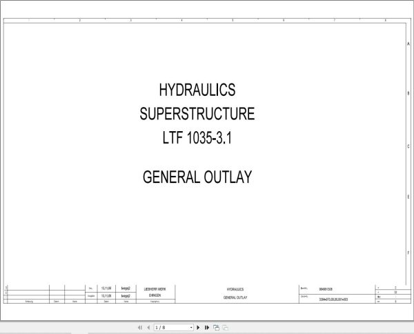 Liebherr Crane LTF 1035 3.1 Z75058 Electric and Hydraulic Diagrams EN 1