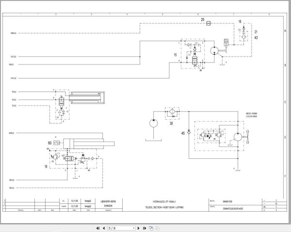 Liebherr Crane LTF 1035 3.1 Z75058 Electric and Hydraulic Diagrams EN 2