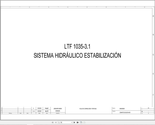 Liebherr Crane LTF 1035 3.1 Z75058 Electric and Hydraulic Diagrams ES 1