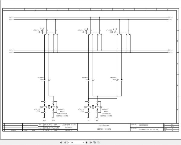 Liebherr Crane LTF 1040 Z14453 Electric and Hydraulic Diagrams DE 2