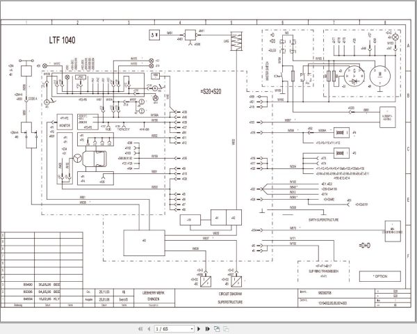 Liebherr Crane LTF 1040 Z14453 Electric and Hydraulic Diagrams EN 1