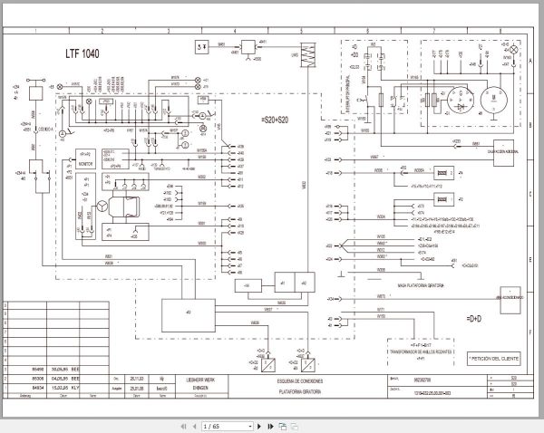 Liebherr Crane LTF 1040 Z14453 Electric and Hydraulic Diagrams ES 1