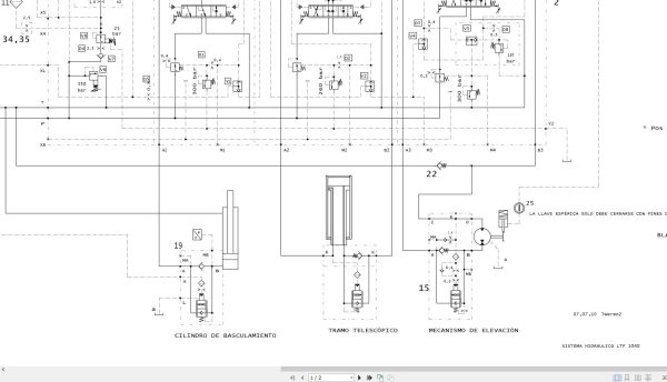 Liebherr Crane LTF 1040 Z14453 Electric and Hydraulic Diagrams ES 3