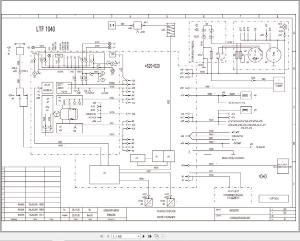Liebherr Crane LTF 1040 Z14453 Electric and Hydraulic Diagrams FR 1