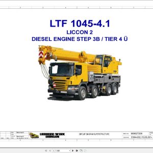 Liebherr Crane LTF 1045 4.1 Z75593 Electric and Hydraulic Diagrams EN 1