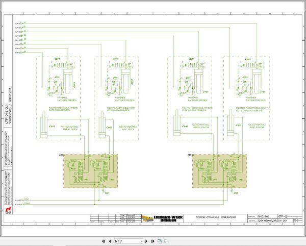 Liebherr Crane LTF 1045 4.1 Z75593 Electric and Hydraulic Diagrams FR 3