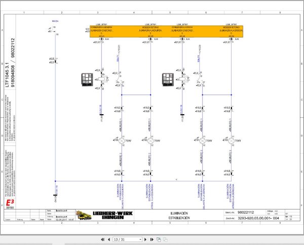Liebherr Crane LTF 1060 4.1 Z76000 Electric and Hydraulic Diagrams ES 2