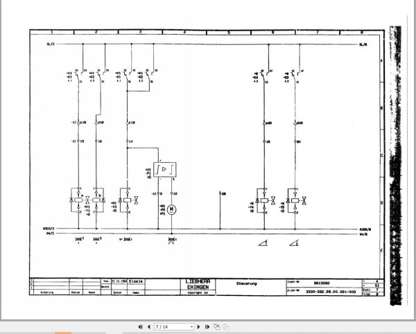 Liebherr Crane LTL 1045 Z12374 Electric Diagrams DE 2