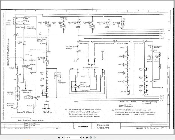 Liebherr Crane LTL 1060 Z12070 Electric Diagrams DE 2