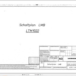 Liebherr Crane LTM 1022 Z12153 Electric Diagrams DE 1