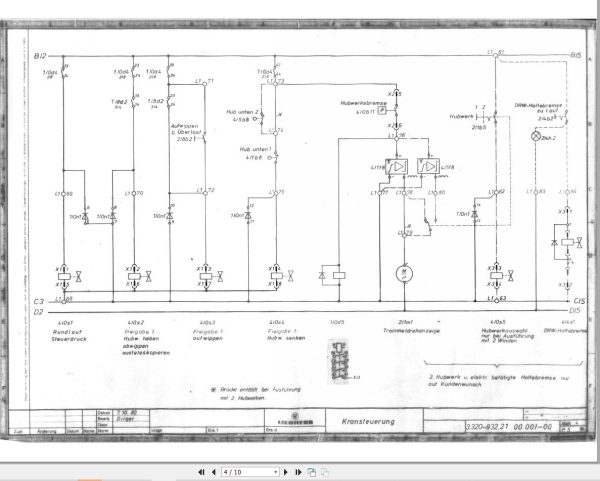 Liebherr Crane LTM 1025 Z12130 Electric Diagrams DE 2