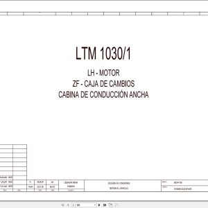 Liebherr Crane LTM 1030 1 Z17741 Electric and Hydraulic Diagrams ES 1