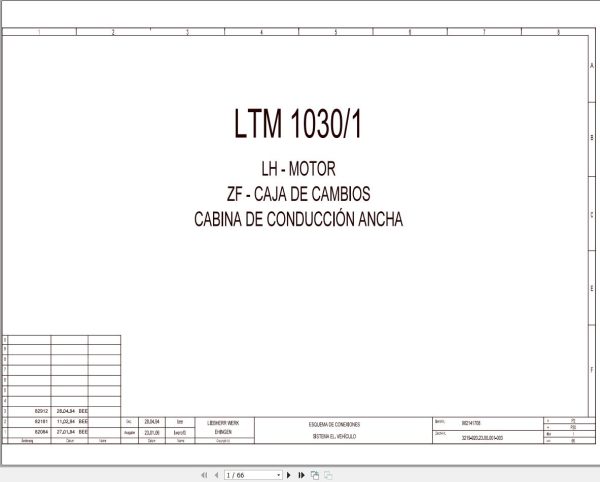 Liebherr Crane LTM 1030 1 Z17741 Electric and Hydraulic Diagrams ES 1