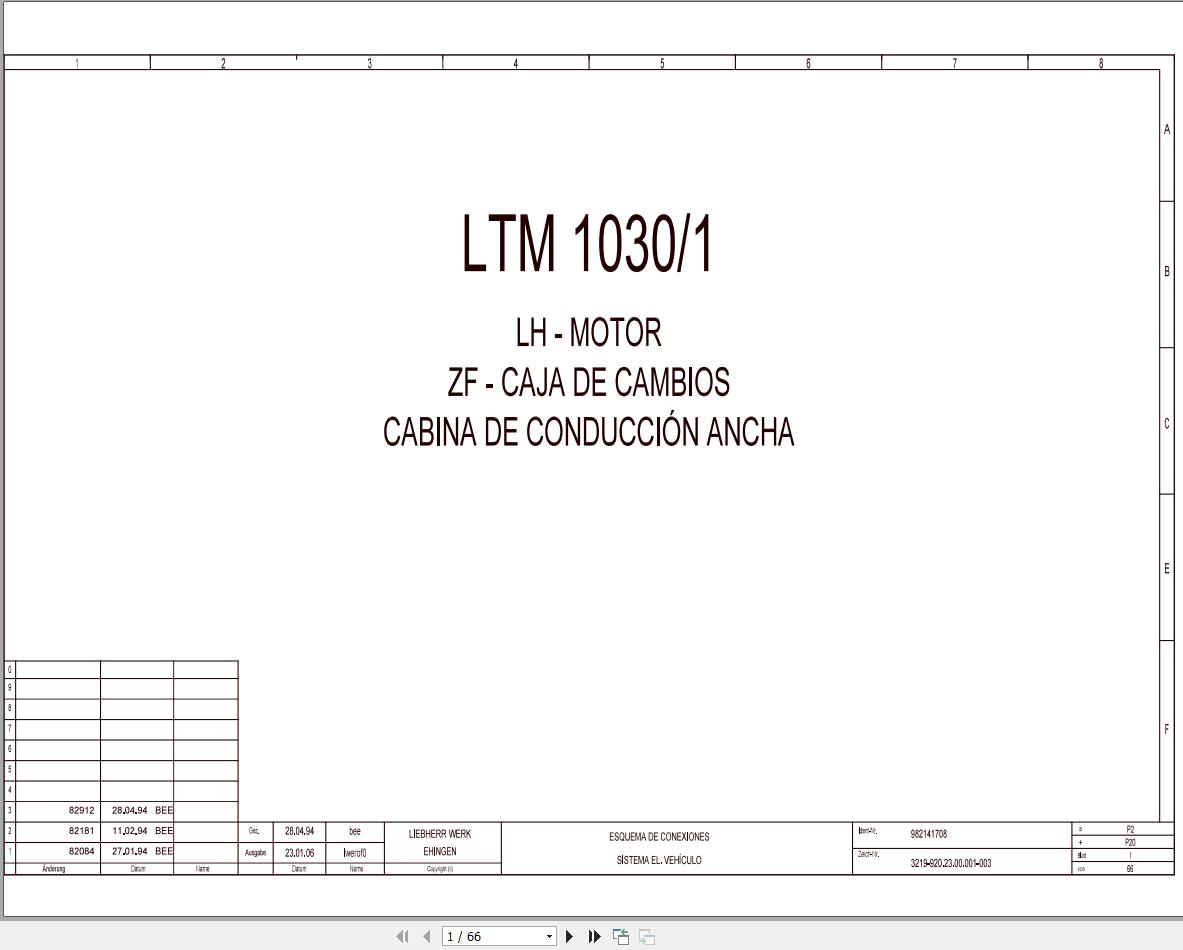 Liebherr Crane LTM 1030 1 Z17741 Electric and Hydraulic Diagrams ES 1