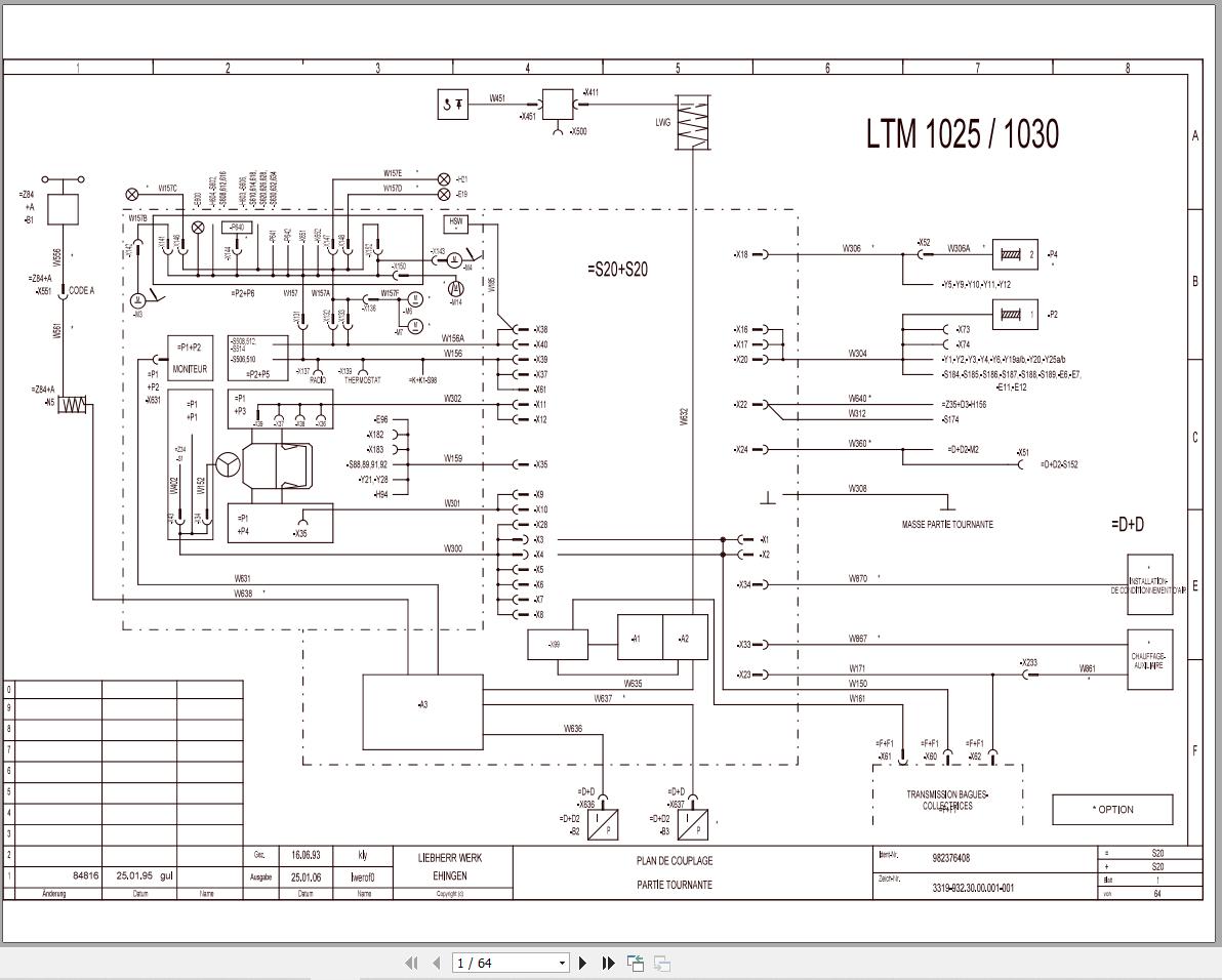 Liebherr Crane LTM 1030 1 Z17741 Electric and Hydraulic Diagrams FR 1