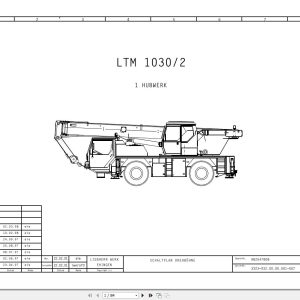 Liebherr Crane LTM 1030 2 Z17996 Electric and Hydraulic Diagrams DE 1