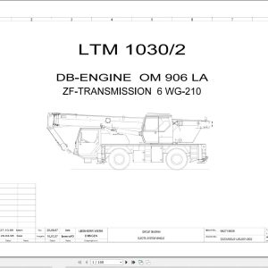 Liebherr Crane LTM 1030 2 Z17996 Electric and Hydraulic Diagrams EN 1