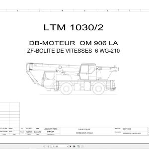 Liebherr Crane LTM 1030 2 Z17996 Electric and Hydraulic Diagrams FR 1