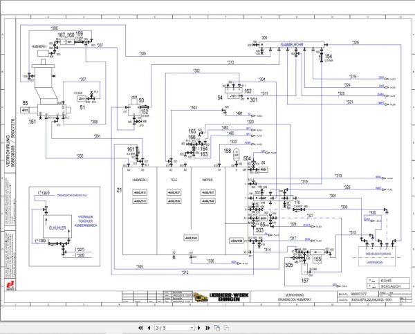 Liebherr Crane LTM 1030 2.1 Z80350 Electric and Hydraulic Diagrams DE 3