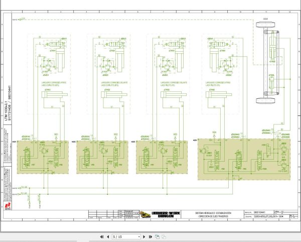 Liebherr Crane LTM 1030 2.1 Z80350 Electric and Hydraulic Diagrams ES 3