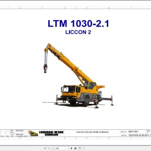 Liebherr Crane LTM 1030 2.1 Z80350 Electric and Hydraulic Diagrams FR 1
