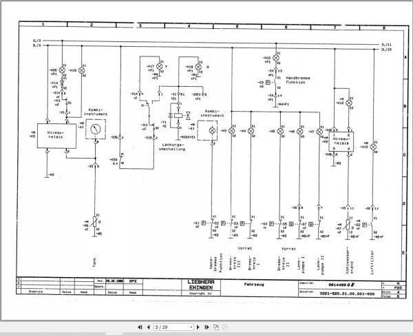 Liebherr Crane LTM 1035 Z15203 Electric and Hydraulic Diagrams DE 1