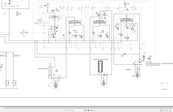 Liebherr Crane LTM 1040 1 Z19152 Electric and Hydraulic Diagrams DE 3