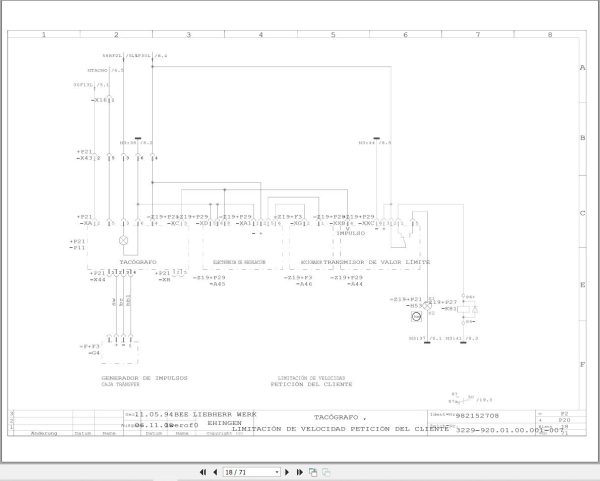 Liebherr Crane LTM 1040 1 Z19152 Electric and Hydraulic Diagrams ES 2
