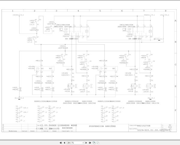 Liebherr Crane LTM 1040 1 Z19152 Electric and Hydraulic Diagrams FR 2