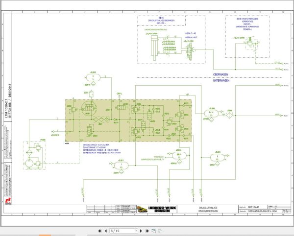 Liebherr Crane LTM 1040 2.1 Z52250 Electric and Hydraulic Diagrams DE 3