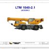 Liebherr Crane LTM 1040 2.1 Z52250 Electric and Hydraulic Diagrams EN 1