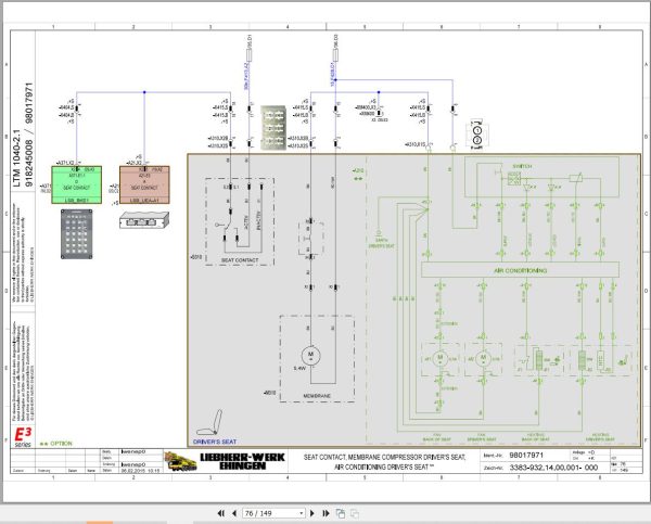 Liebherr Crane LTM 1040 2.1 Z52250 Electric and Hydraulic Diagrams EN 2