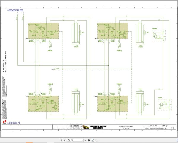 Liebherr Crane LTM 1040 2.1 Z52250 Electric and Hydraulic Diagrams EN 3