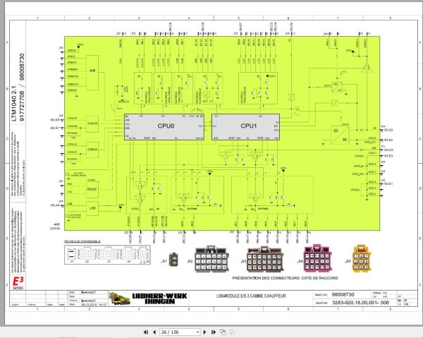 Liebherr Crane LTM 1040 2.1 Z52250 Electric and Hydraulic Diagrams FR 3