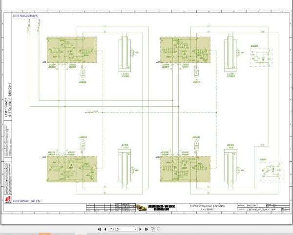 Liebherr Crane LTM 1040 2.1 Z52250 Electric and Hydraulic Diagrams FR 4