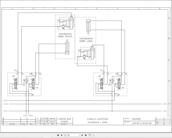 Liebherr Crane LTM 1045 3.1 Z53447 Electric and Hydraulic Diagrams DE 3
