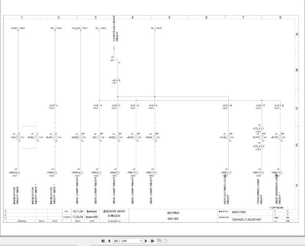 Liebherr Crane LTM 1045 3.1 Z53447 Electric and Hydraulic Diagrams EN 2