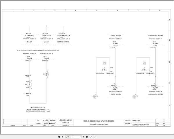 Liebherr Crane LTM 1045 3.1 Z53447 Electric and Hydraulic Diagrams ES 2