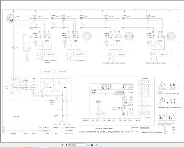 Liebherr Crane LTM 1045 3.1 Z53447 Electric and Hydraulic Diagrams FR 2