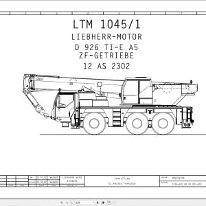 Liebherr Crane LTM 1045 Z53150 Electric and Hydraulic Diagrams DE 1